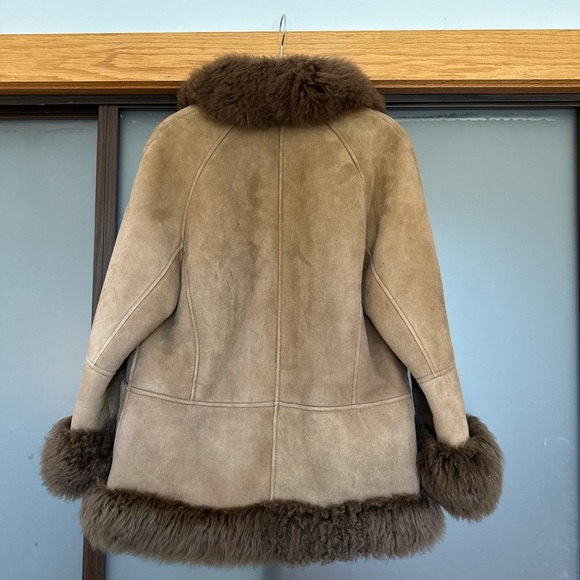 Vintage Genuine Suede Sheepskin Shearling jacket - Picture 4 of 8